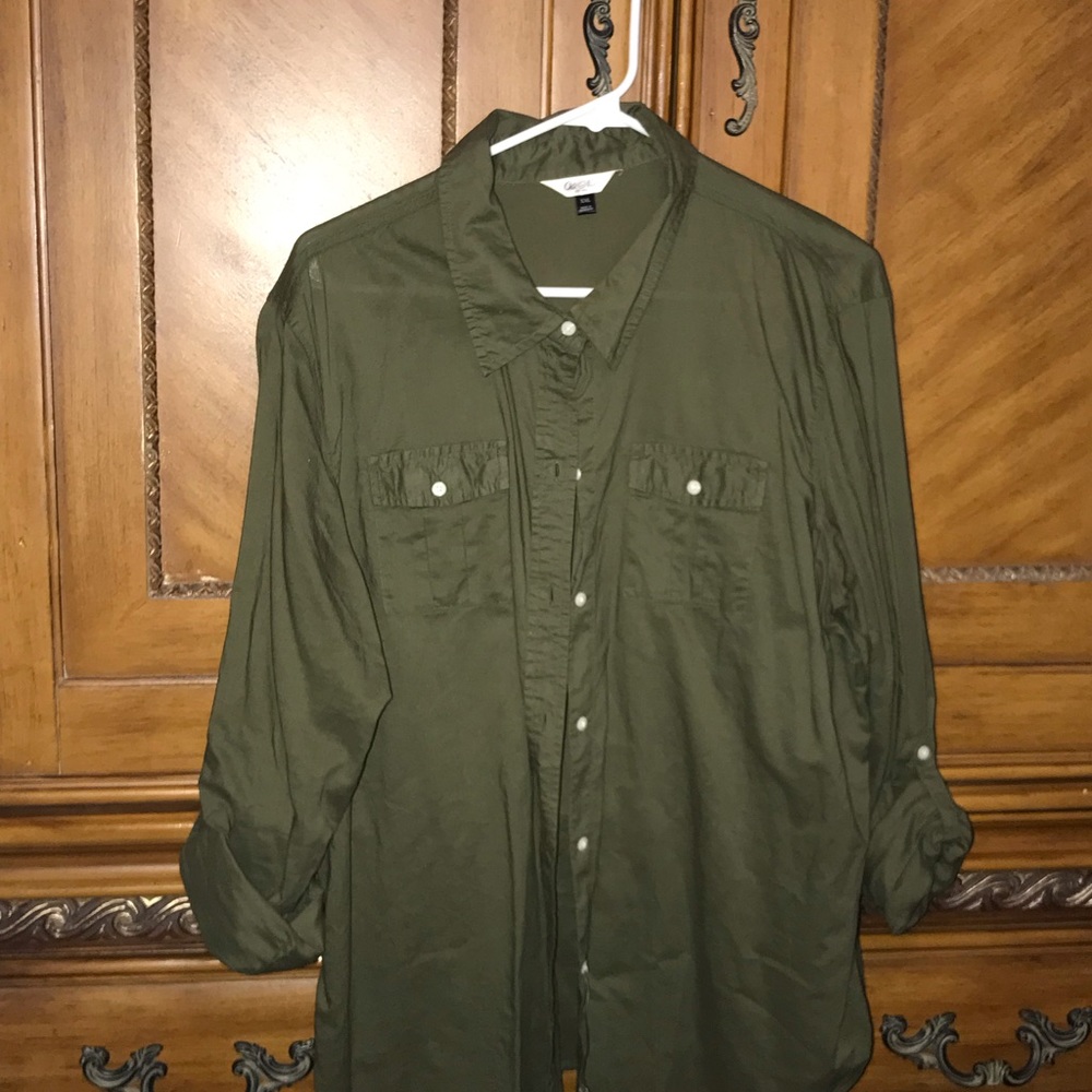 Army green long sleeve shirt